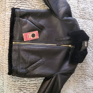 SCHOTT NYC B3 SHEARLING. BLACK SIZE 46